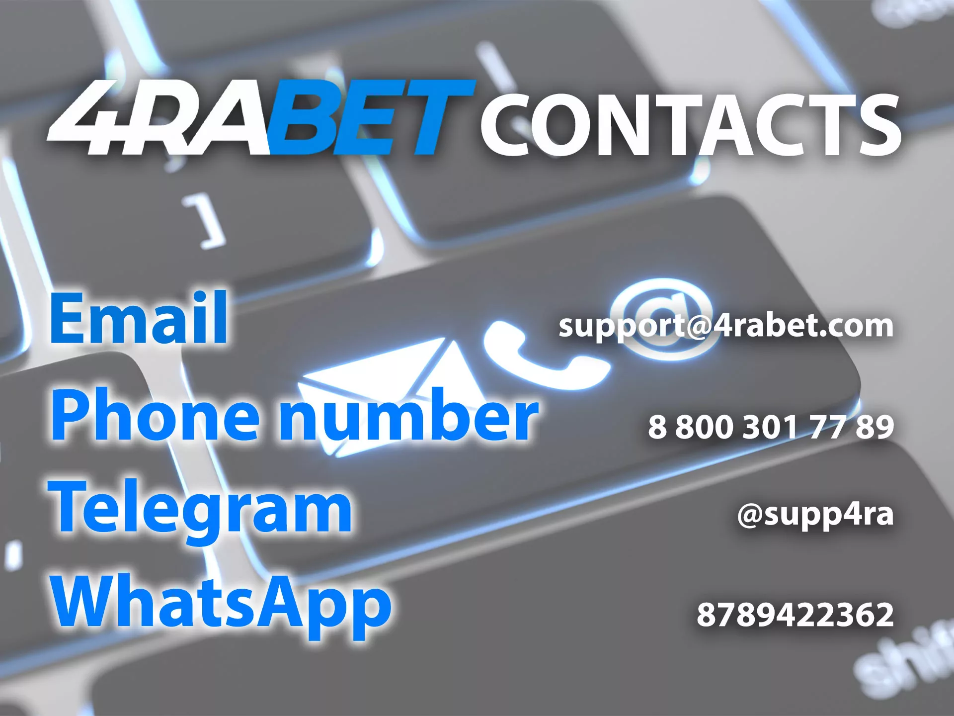 How to contact us? All contacts for contacting 4rabet.