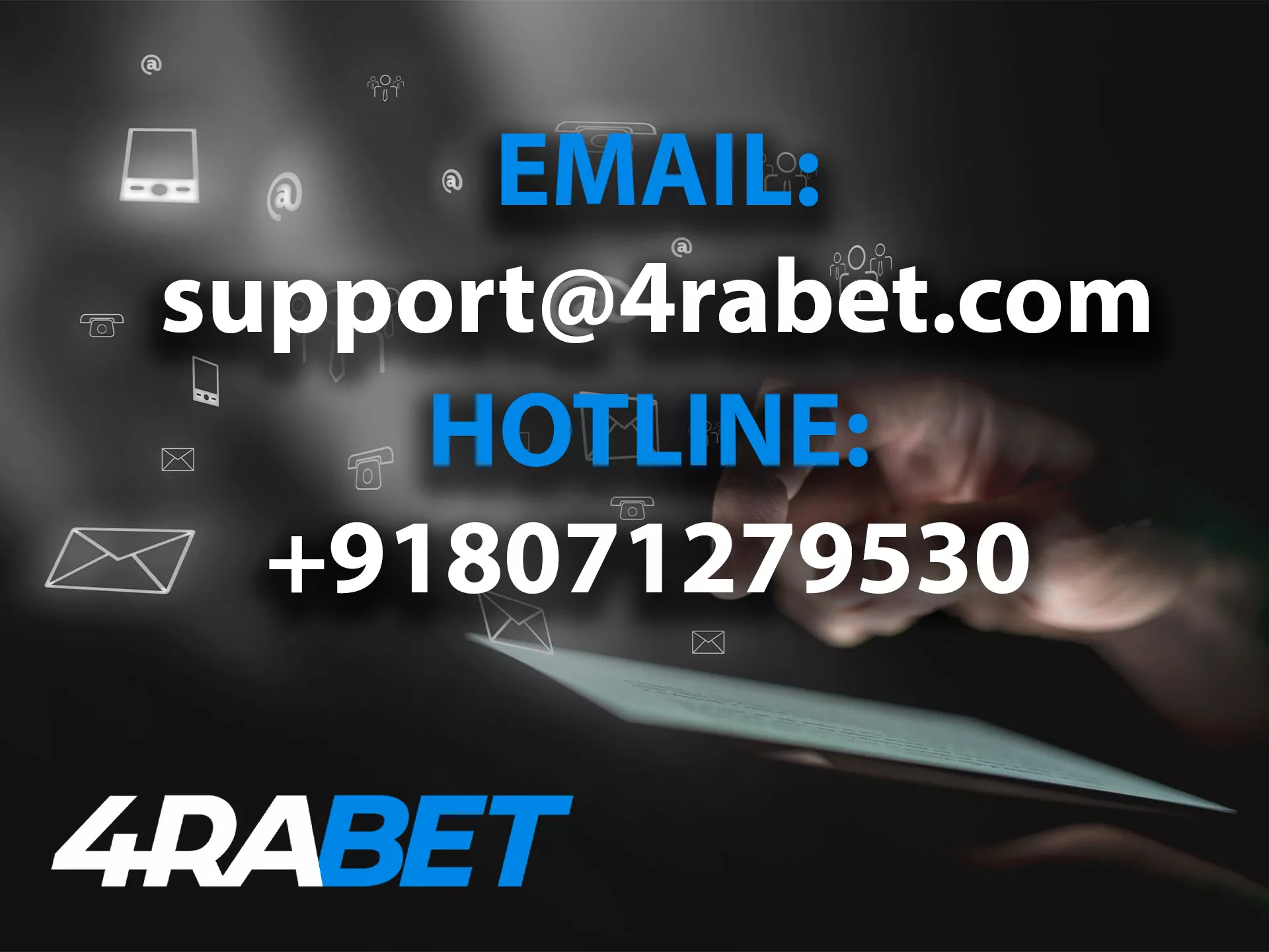 You can contact 4rabet team any way. that is more convenient for you.