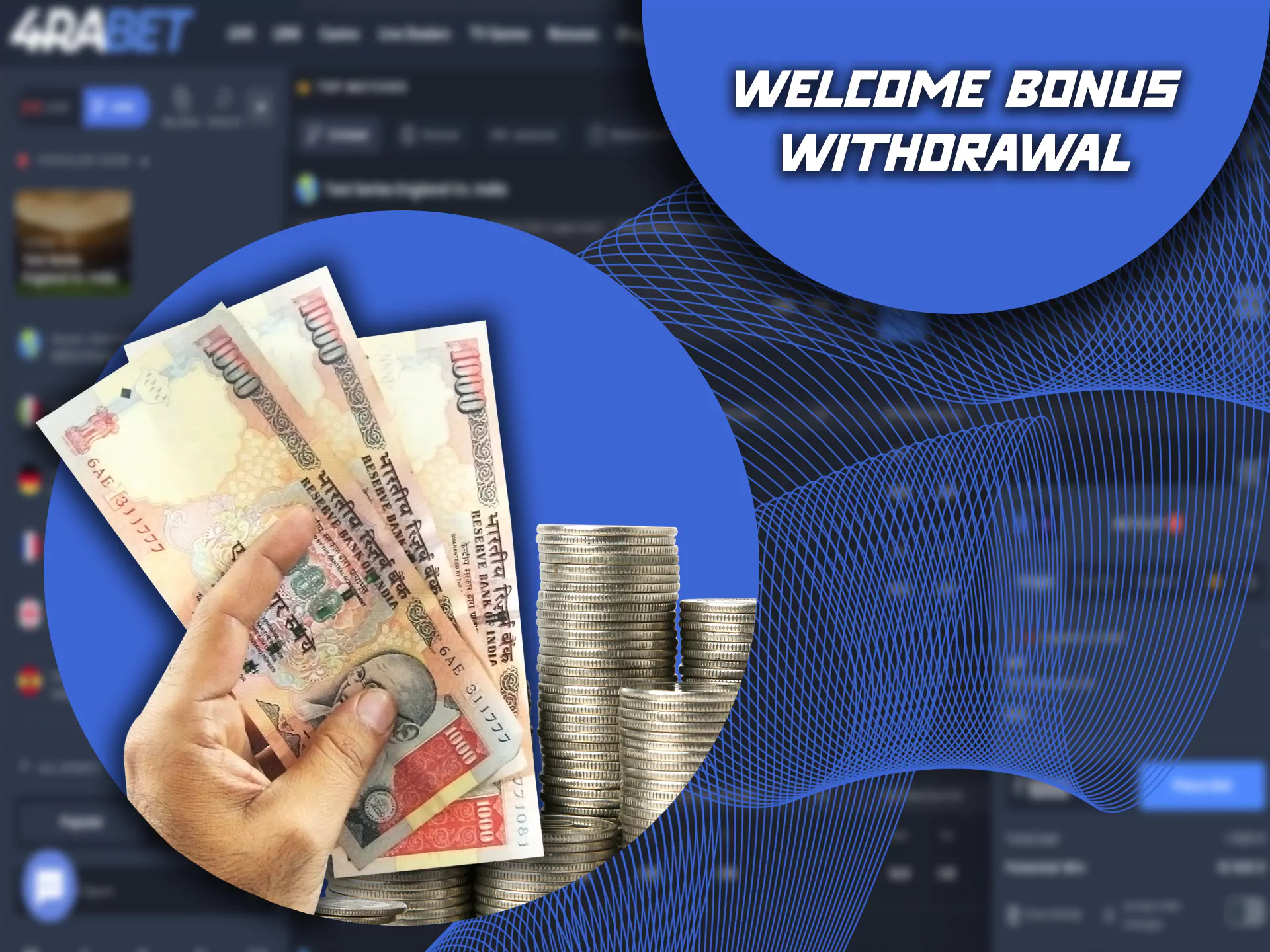 The 4rabet Welcome Bonus withdrawal process.