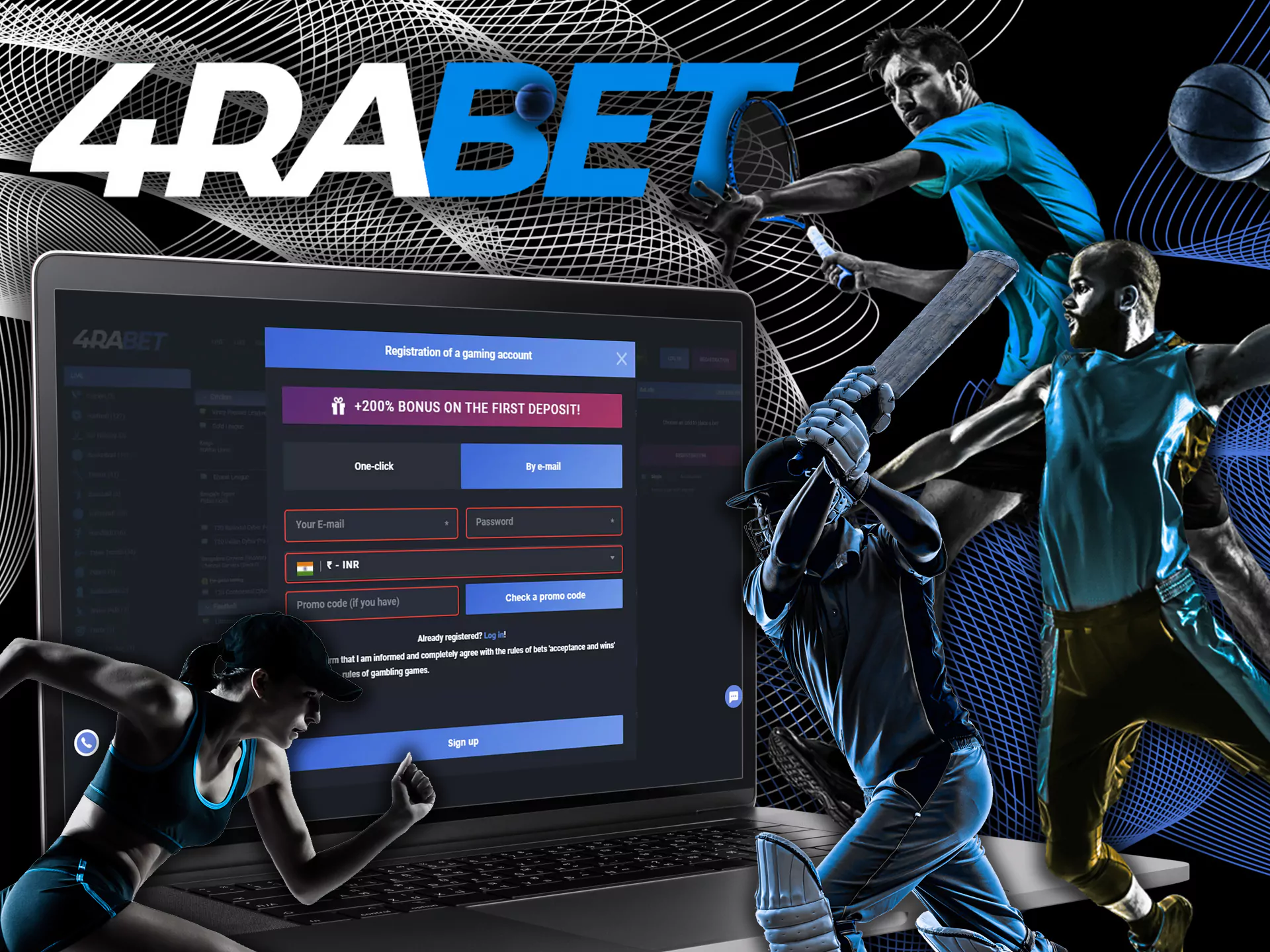 Select the sport you would like to bet on after registering at 4rabet.