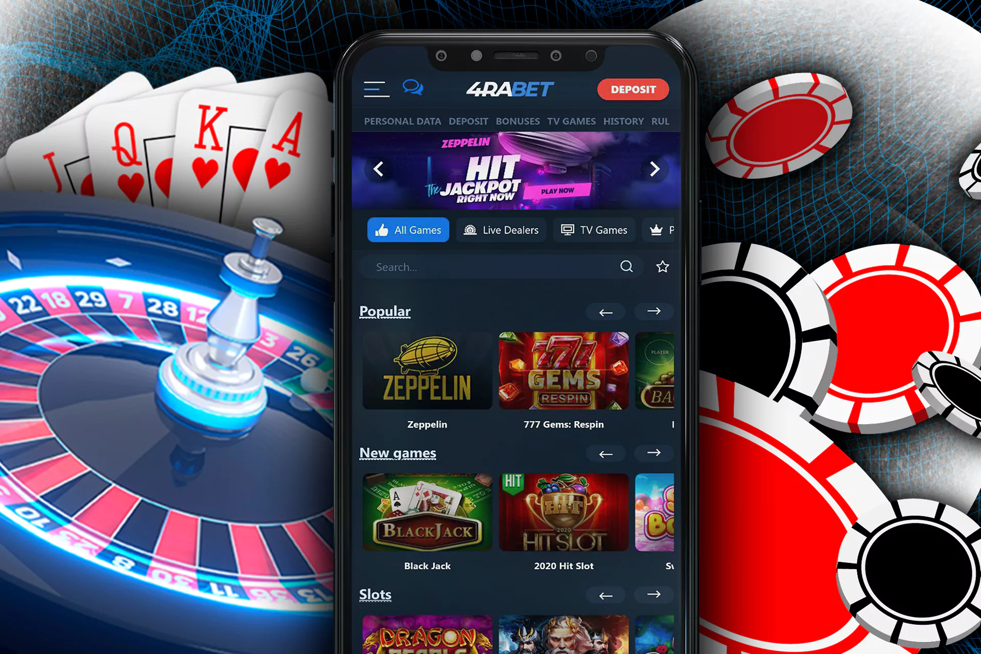 Start playing casino games through the app.