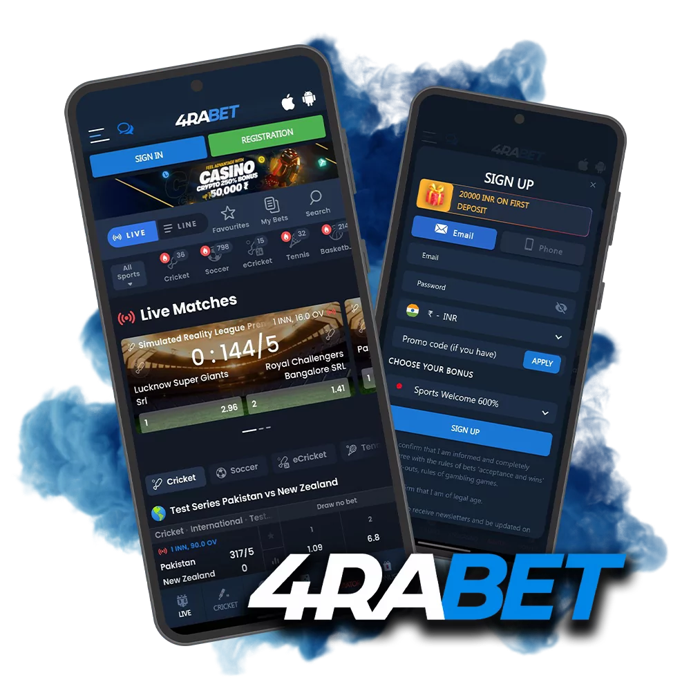 Install the 4rabet app and start betting on cricket.