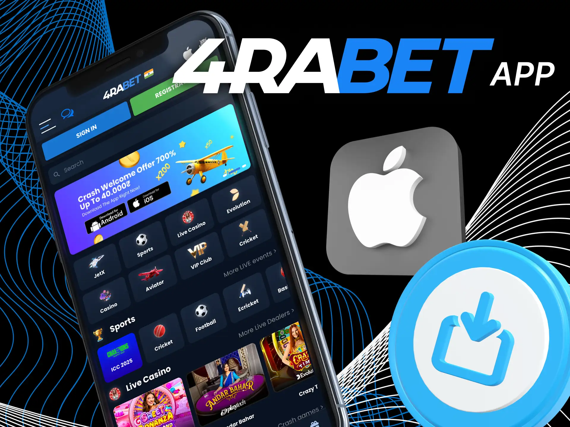 Follow our simple instructions to easily install the 4rabet app on your iOS device.