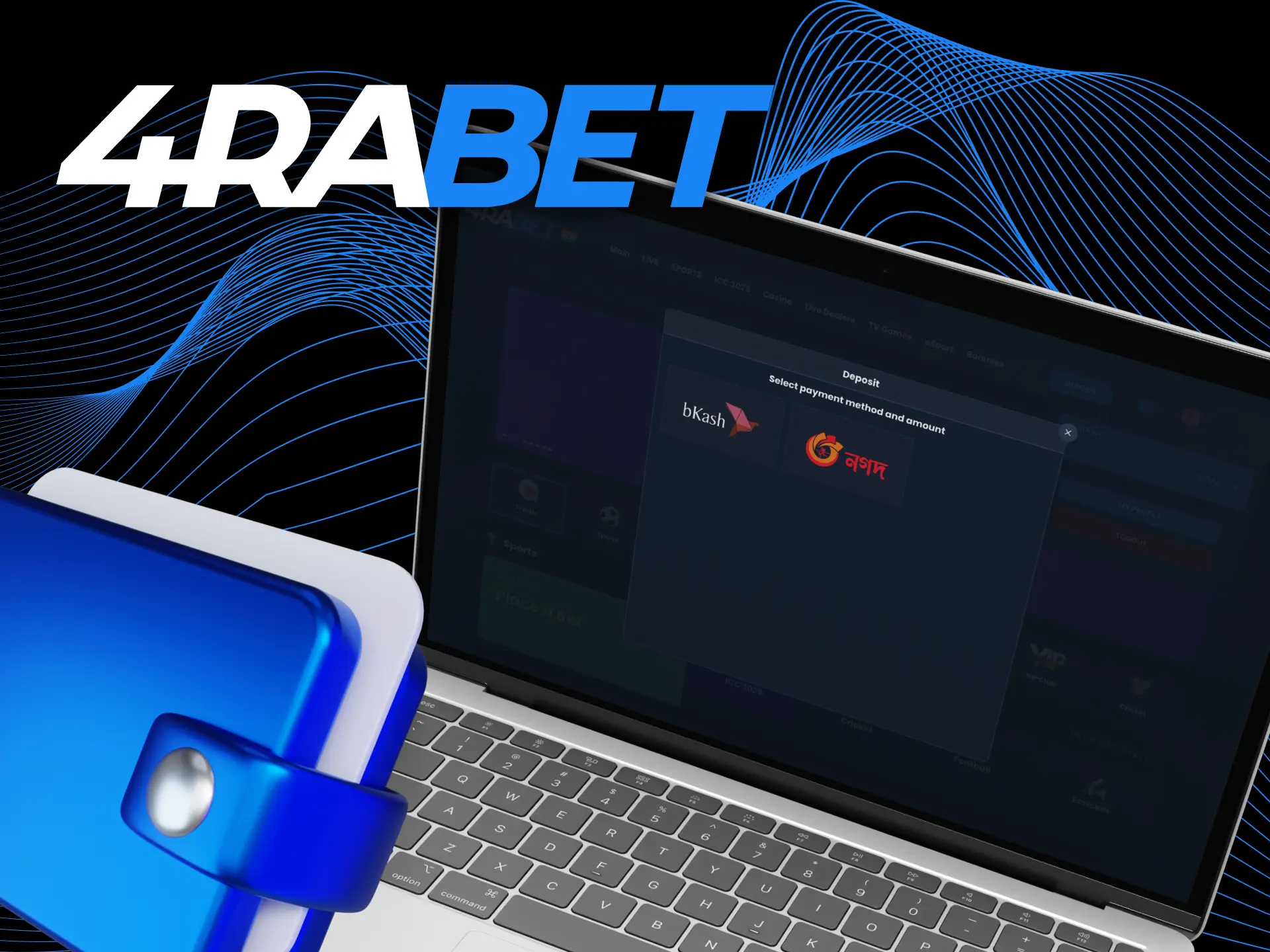 Make a deposit in a convenient way for you at the 4RaBet online casino and play the Aviator game.