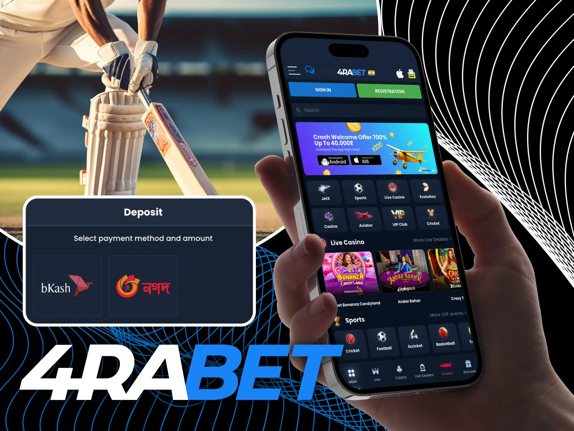 You will get a lot of benefits if you use the 4RaBet online casino application for your phone.