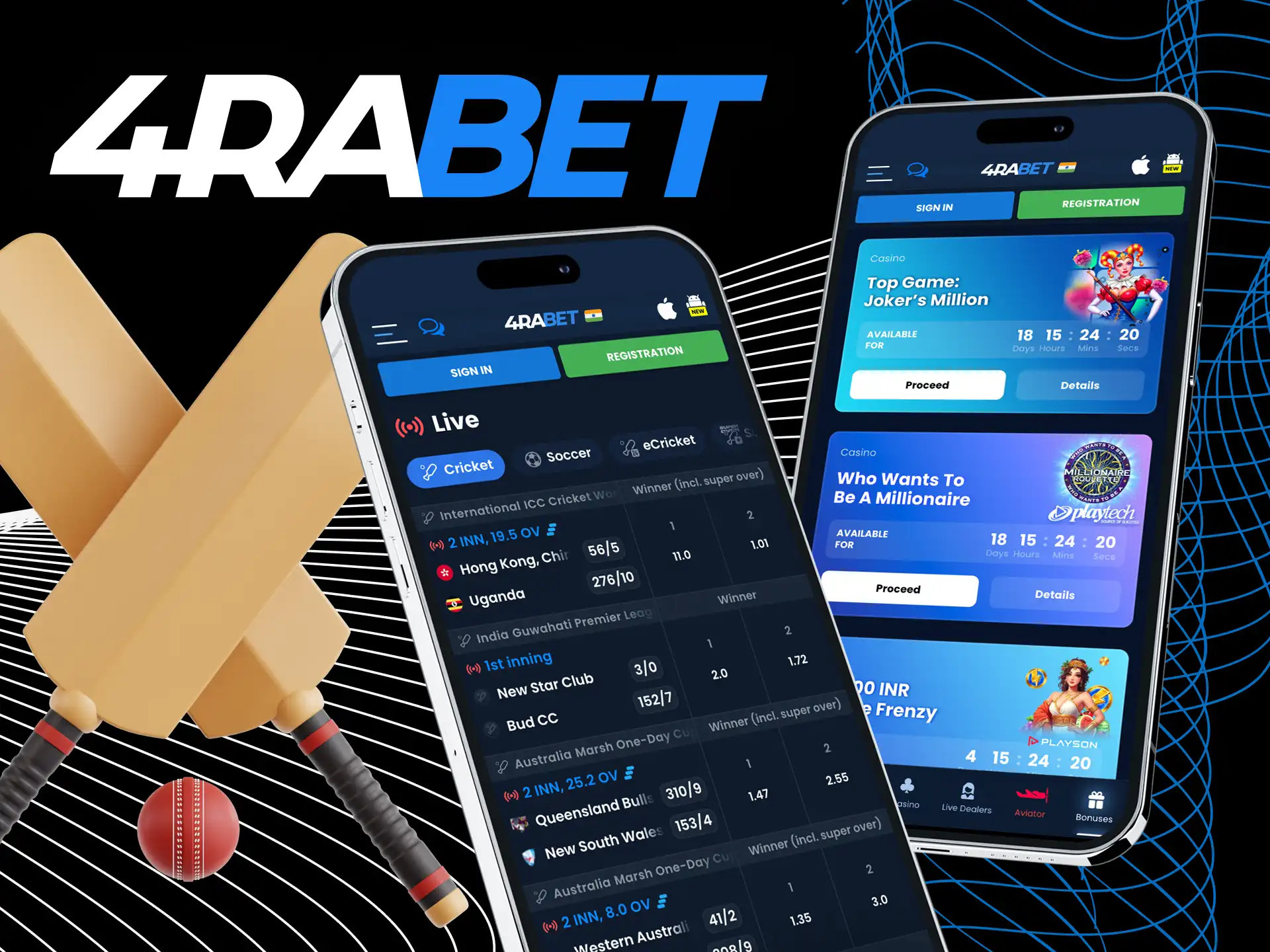 The 4RaBet online casino application for your phone has full functionality like the version for your computer.