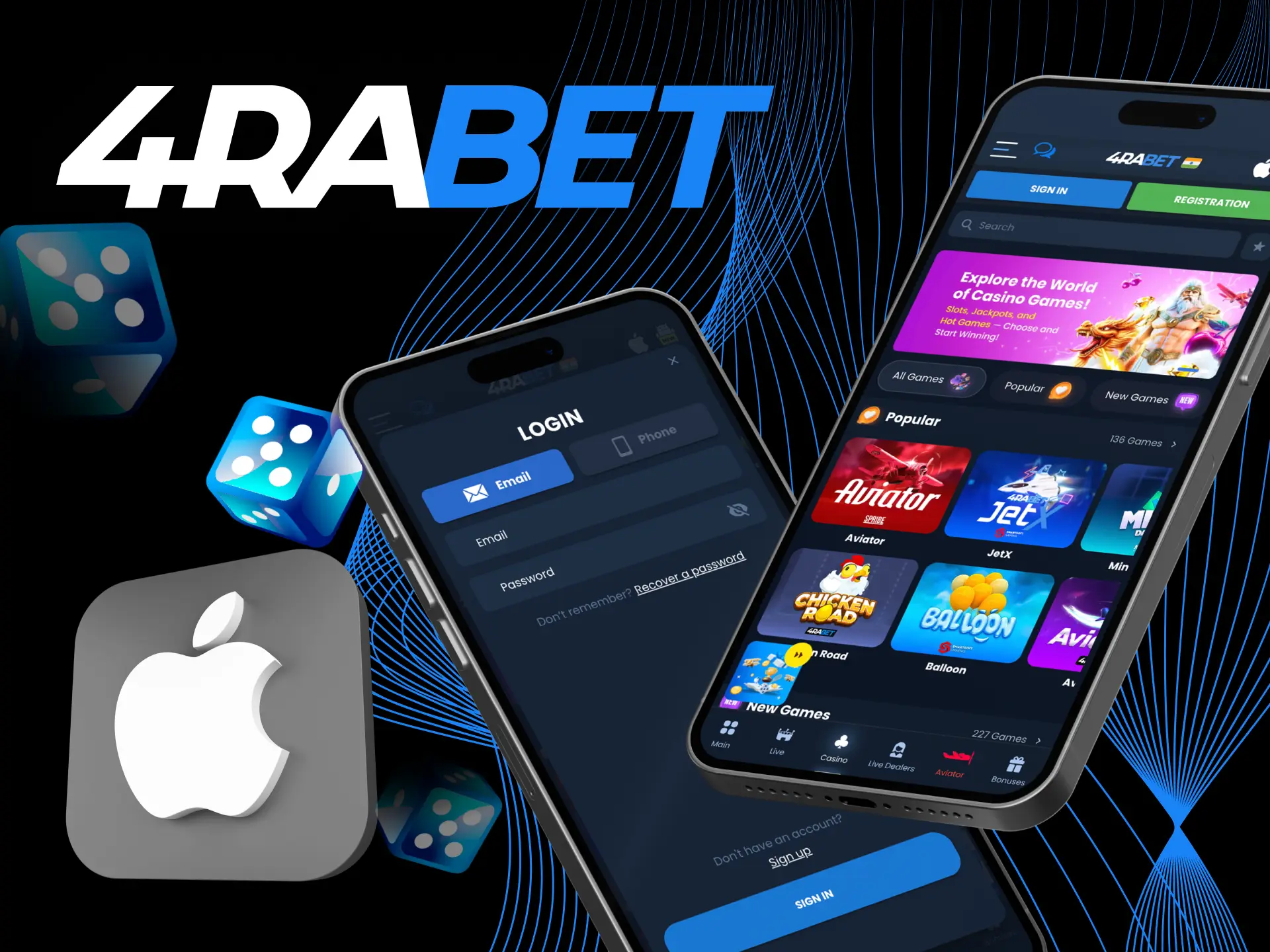 4rabet app for iPhone.