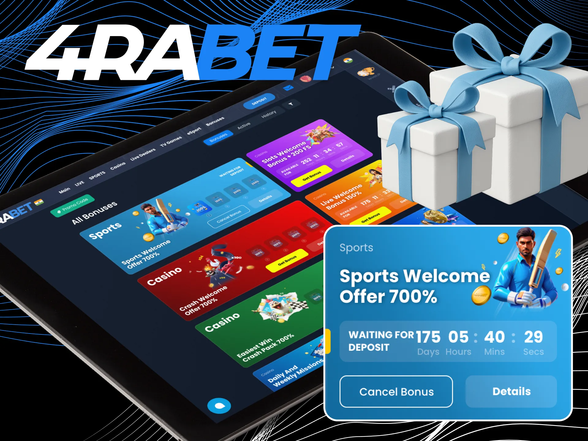 If you are a new user at 4rabet, you can count on getting a welcome offer during registration.