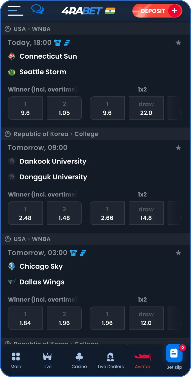 choose you bet for basketball.