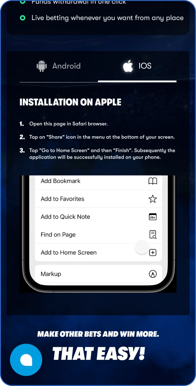 Download our betting app.