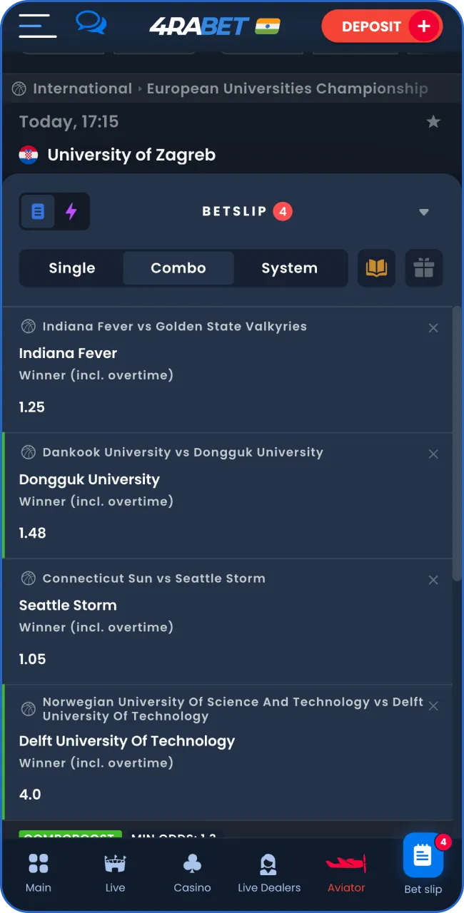 Confirm you app`s bet.