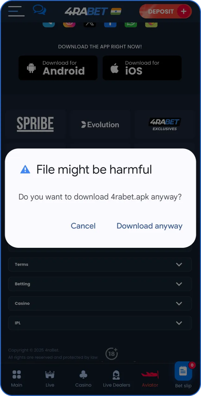 Install the application on your device.
