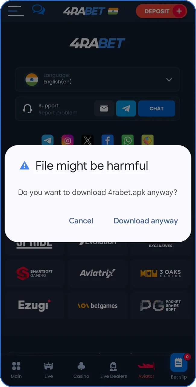 Install the app, run it, and log in.