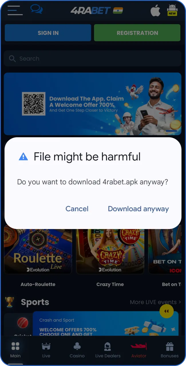 Log In to the App.