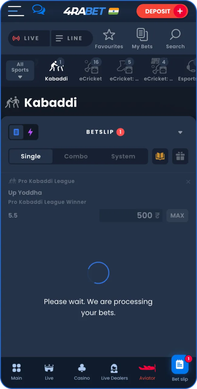 Confirm bet.