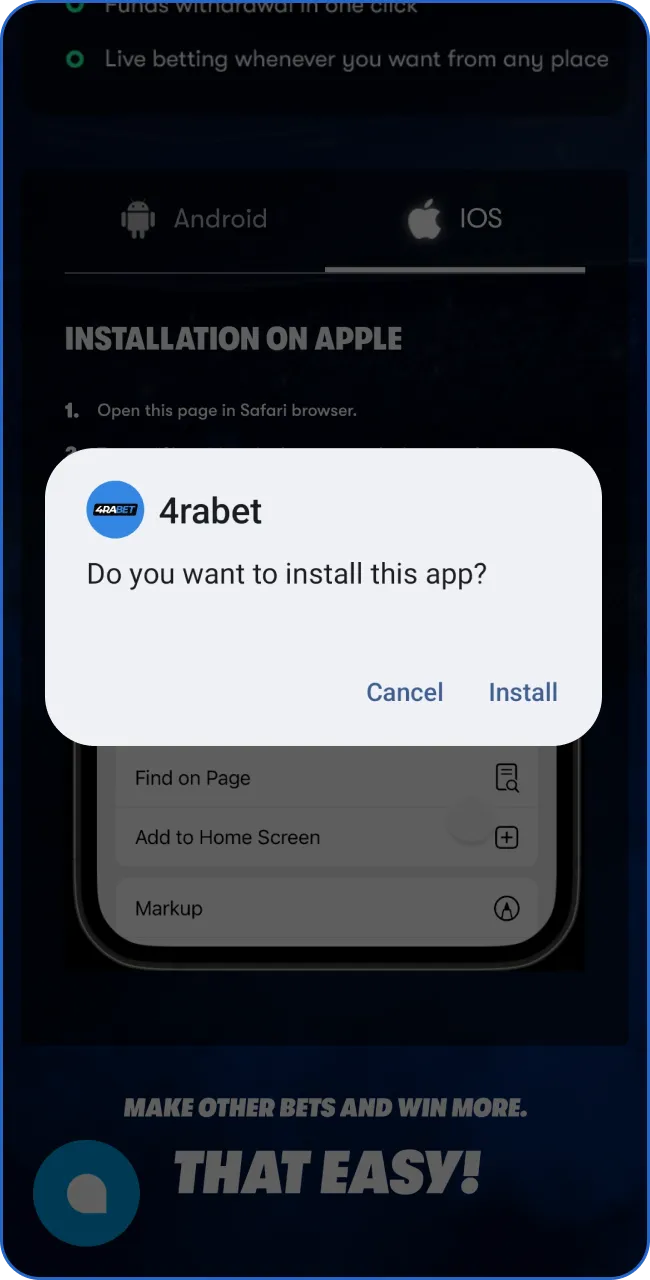 Install the app on your smartphone.